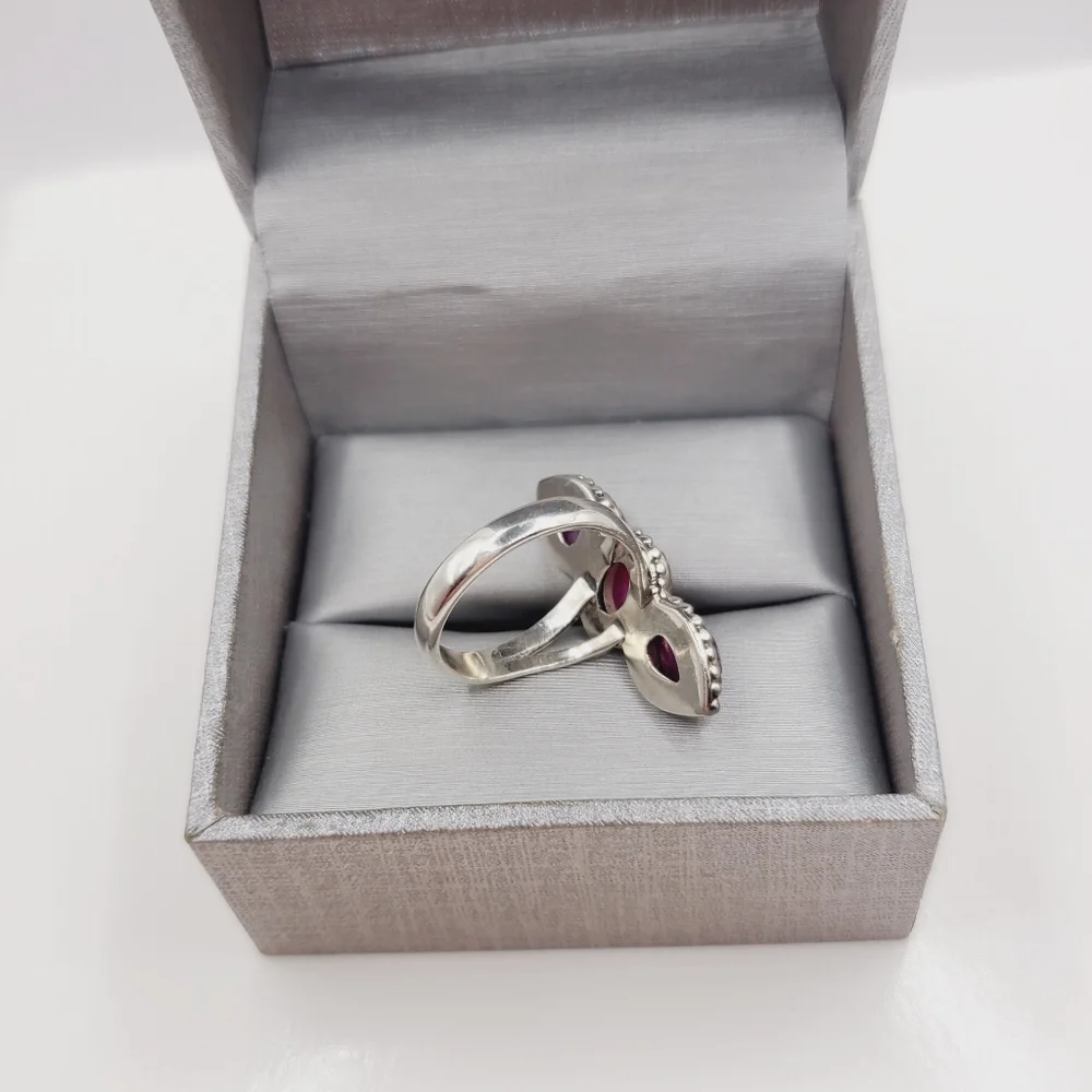 Triple Pink 925 Sterling Silver Ring